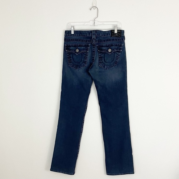 True Religion Women's Billy Jeans Straight Leg Logo Flap Pockets Size 31 - Picture 10 of 15